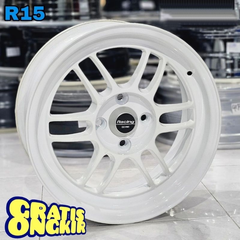 BONUS PENTIL velg mobil ring 15 ENKEI RPF1 LEBAR 6,5 ET 37 velg mobil racing import R15 velg mobil r