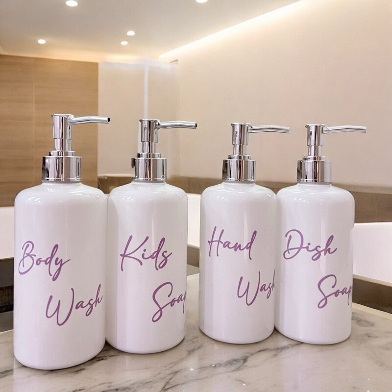 BOTOL PUTIH N28 500ML DIAMOND LILAC / UNGU PUMP LONG PIPE SILVER LUXURY . aesthetic bottle refill or