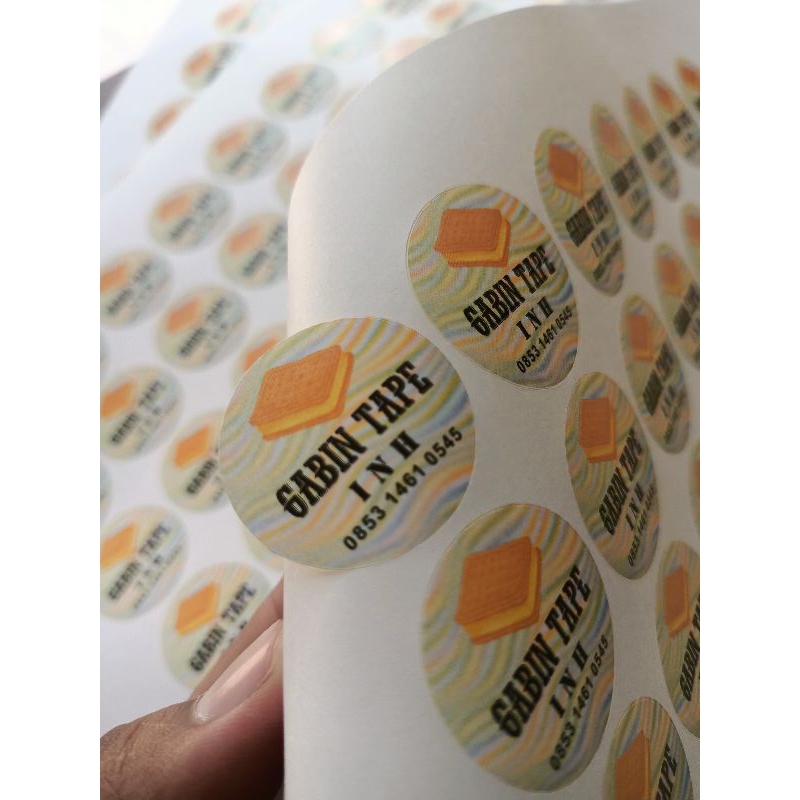 

[54 pcs / Lbr uk. 5cm²] Stiker Kemasan / Stiker Produk / Label Kemasan