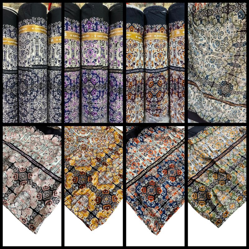 KAIN RAYON PREMIUM MOTIF BATIK 8 WARNA/KAIN RAYON PREMIUM/RAYON BATIK (harga tertera 50cm)