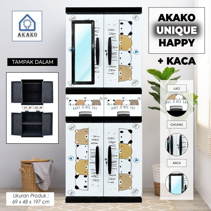 LEMARI LP2P VIP UNIQUE KACA AKAKO