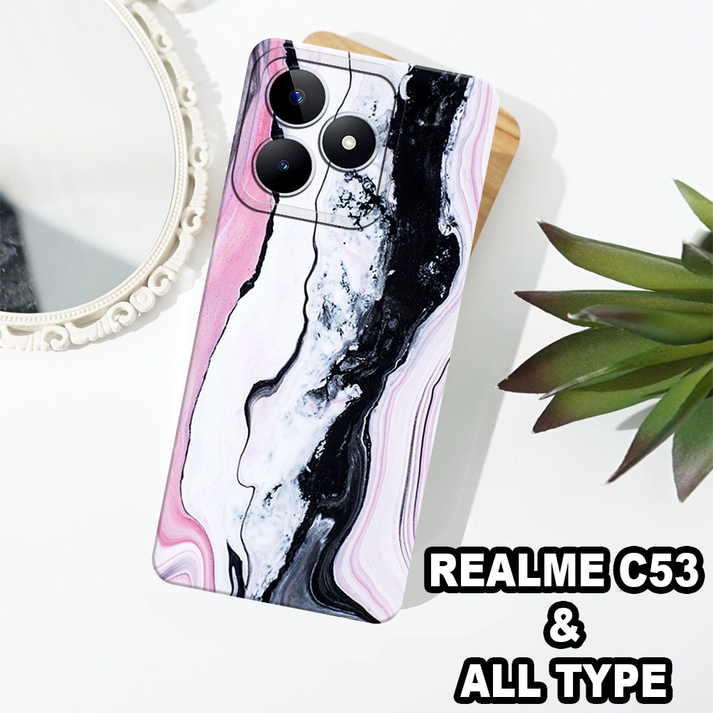G32 - Case Pro Camera REALME C53 - motif PASTEL - silikon REALME C53 - Softcase REALME C53 - bahan k