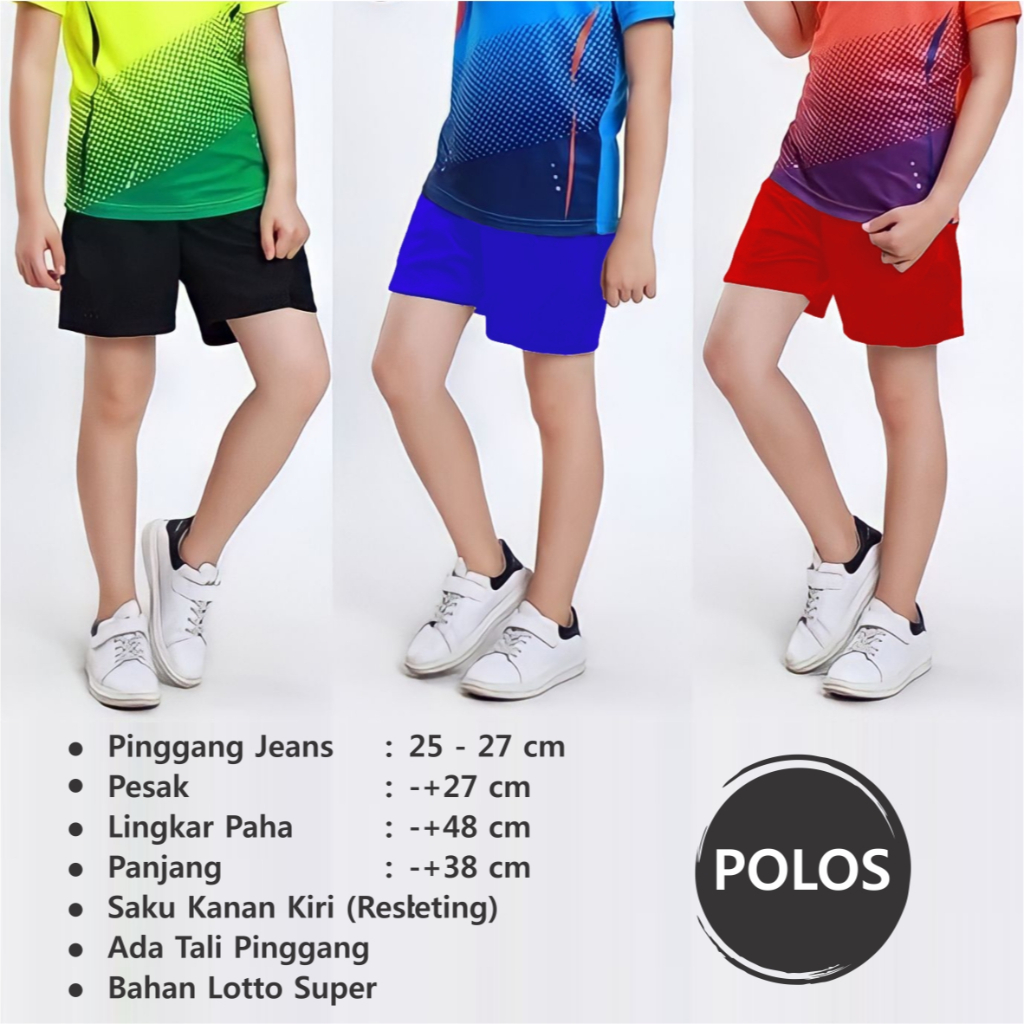 Celana pendek olahraga anak celana badminton bulutangkis anak training pendek anak bawahan olahraga 