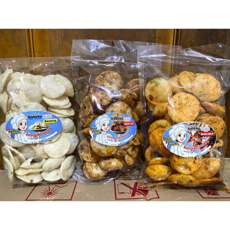 

KERIPIK CIRENG KAKEKU BAWANG / CIKRUH / RUJAK 250GR