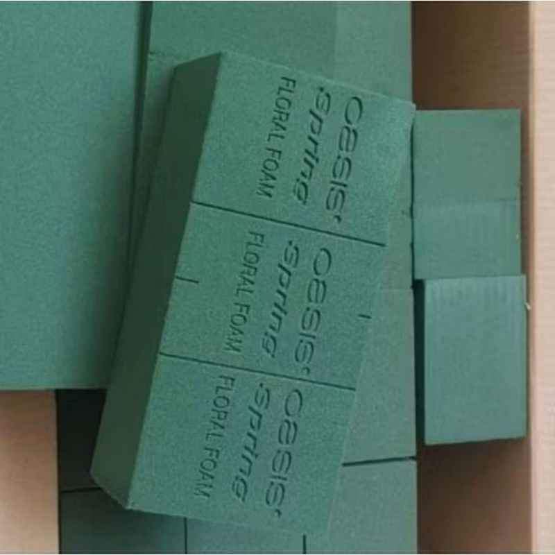 1 pcs | Floral Foam Basah OASIS SPRING busa bunga hijau untuk bunga hidup