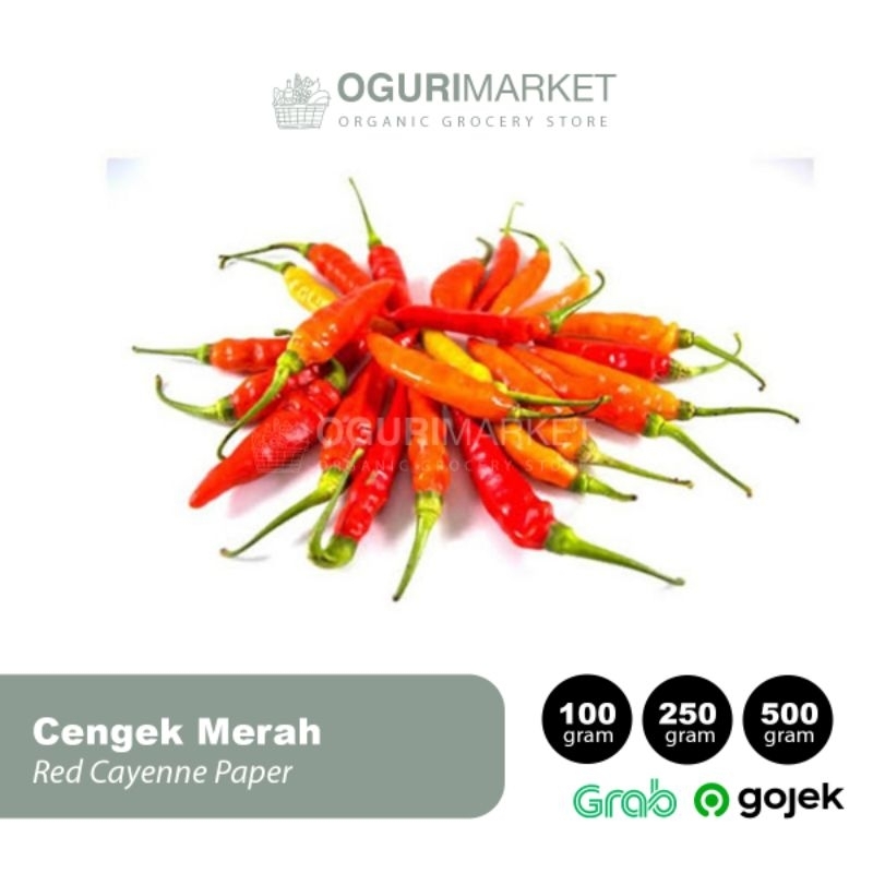 

Cengek Lombok Merah Cengek Domba Pedas Red Chilli Red Cayenne Paper 100gr