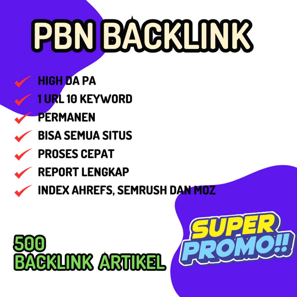 500 PBN Backlink web 2.0 free Tier 2 dan Traffic 24 jam