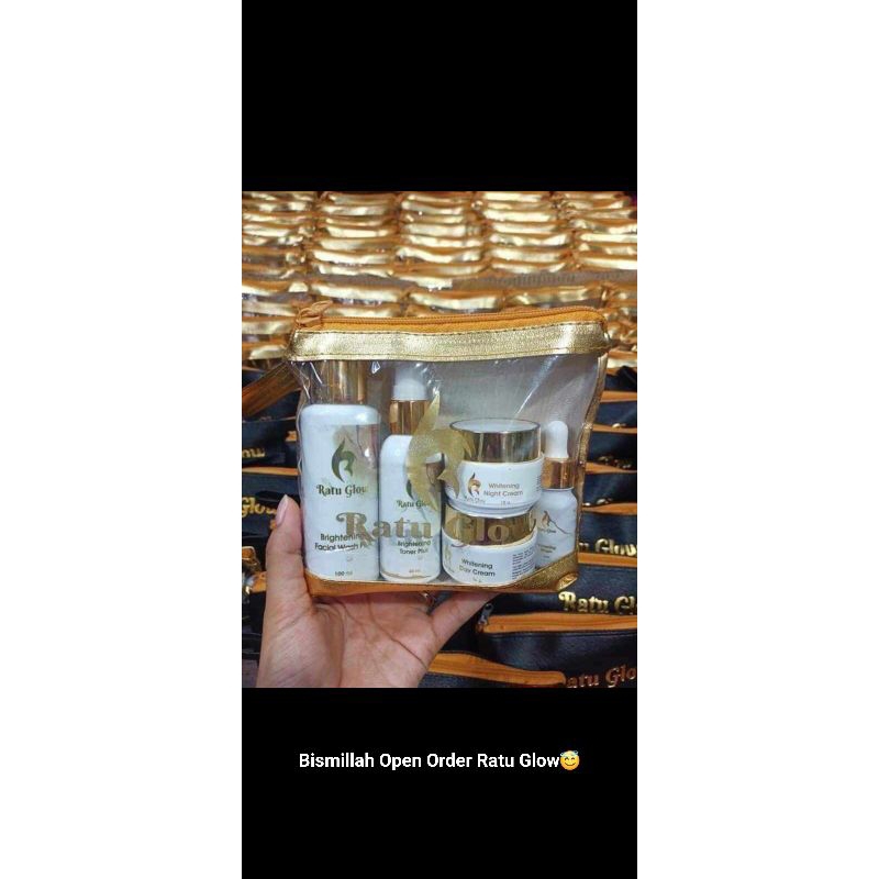 Skincare Ratu Glow Paket Reguler Brigtening bisa jenis kulit normal,kusam & flek membandel