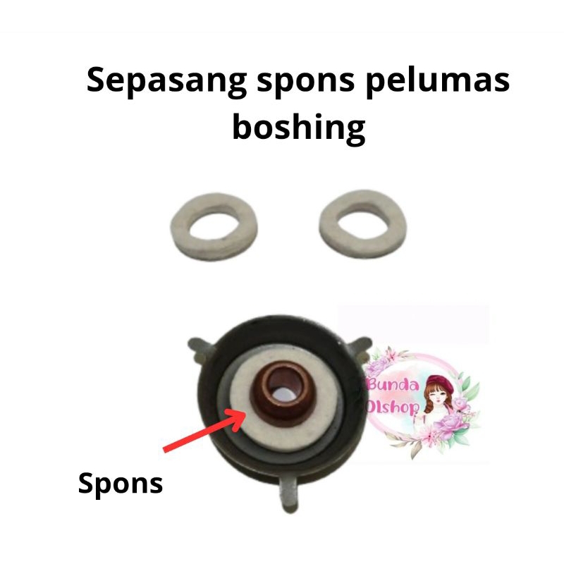 2 pcs Spons Busa Pelumas Boshing Kipas Angin