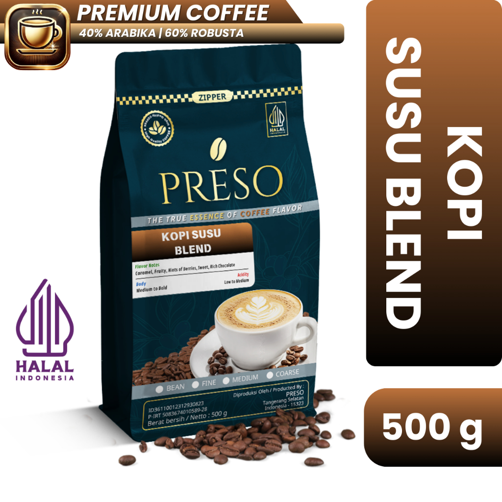 

PRESO Kopi Susu Blend House Blend 500 Gram