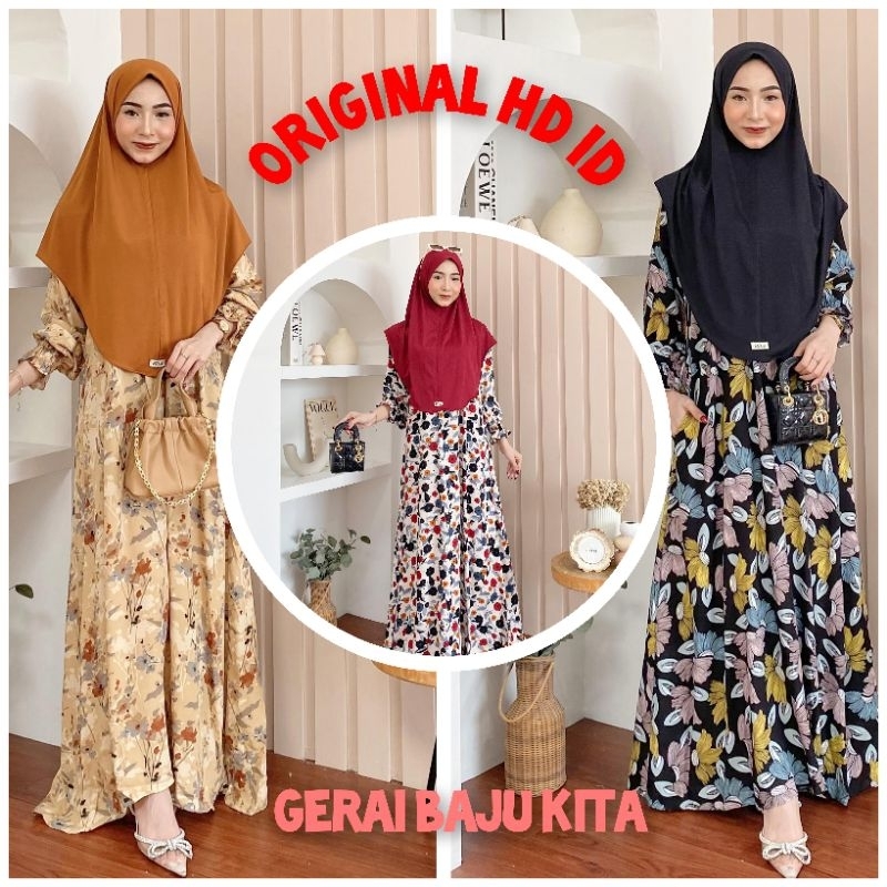 SAMIRA DRESS/DRESS SET HIJAB HD ID/LONG DRESS RAYON VISCOSE/GAMIS SET CANTIK TERBARU/GAMIS SET HIJAB