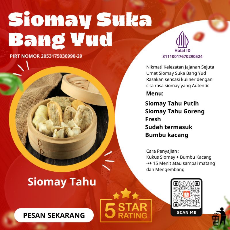 

Siomay Tahu Per Pcs | Siomay Suka Bang Yud | Siomay Kribo Rawamangun