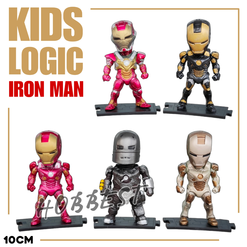 Action Figure KIDS LOGIC IRON MAN set - Miniatur Topper Kue Pajangan Mainan Toy Avengers Ironman