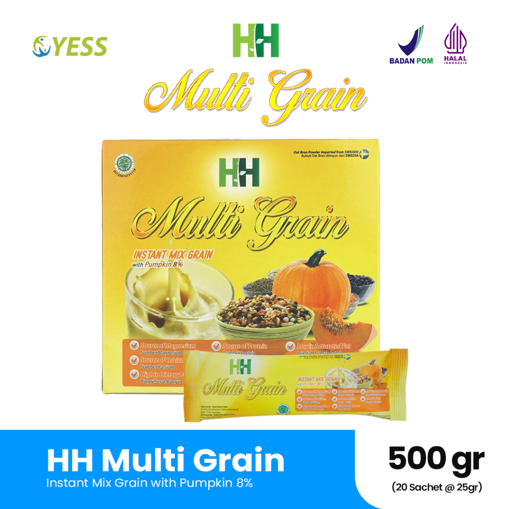 

HH Multigrain Protein with Pumpkin | Minuman Protein Bantu Penuhi Serat