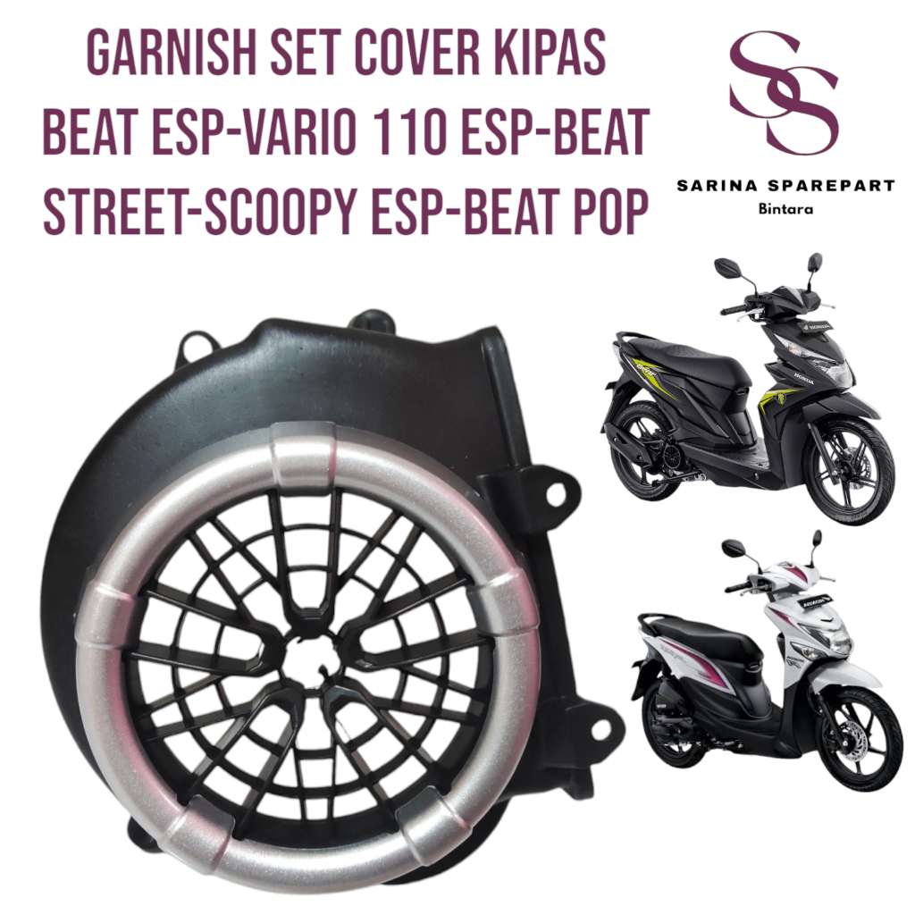 Garnish Cover Kipas Beat Esp Beat Street Scoopy Esp Vario 110 Esp Garnish Cover Fan Beat Pop Silver
