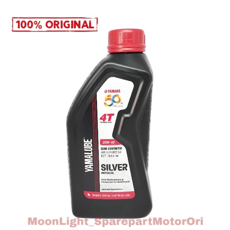 OLI OIL YAMALUBE YAMAHA SILVER MOTOR BEBEK 800 ML 0,8 LITER 20W-40 ORIGINAL ORI ASLI YAMAHA YGP