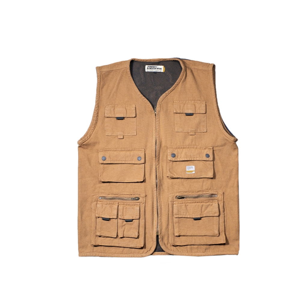 Jimmy and Martin - Utility Vest Light Brown - GVJ-0002