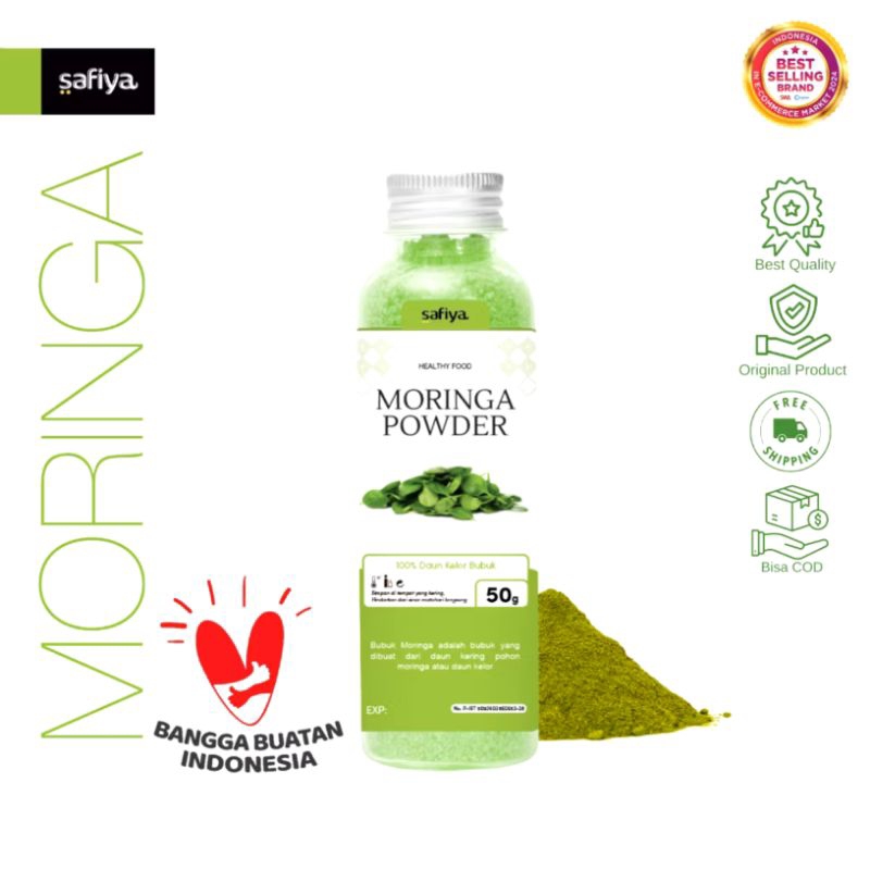 

Safiya Kelor Bubuk 50 gram / Moringa Powder
