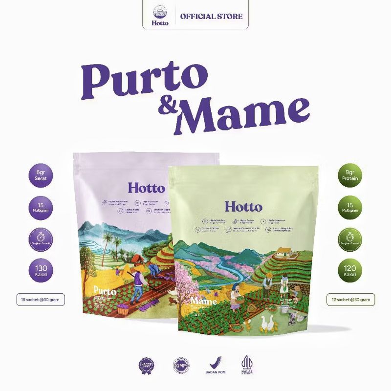 

Hotto Purto & Mame Multigrain 1 Pouch | Asam Lambung | Diet Sehat | Hottobalikpapan