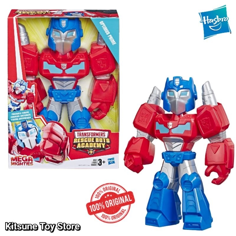 Transformers Rescue Bots Academy Mega Mighties Optimus Prime Original Hasbro Action Figure E6392 - M