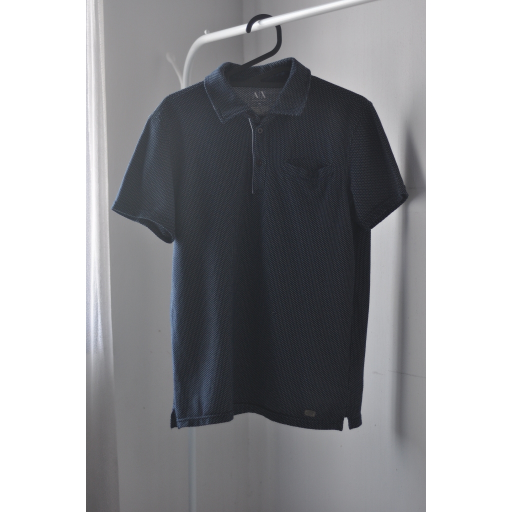 KAOS POLO PRIA ARMANI EXCHANGE NAVY ORIGINAL