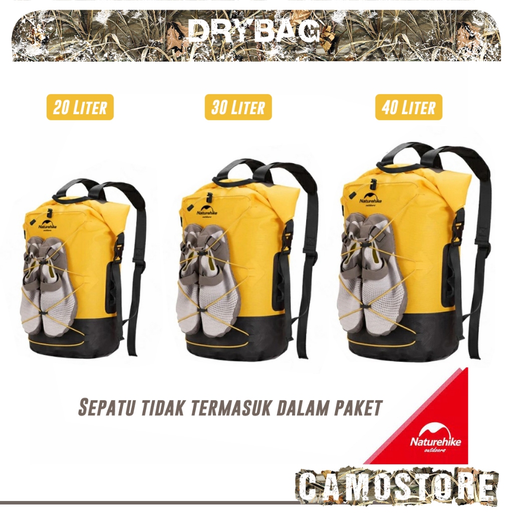 Dry bag Naturehike Tas Ransel waterproof Rafting hiking Mancing TB03 NH21FSB04 Tas anti air