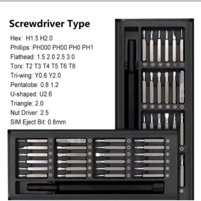 L4 - OBENG  MAGNET SET 24 IN 1 - OBENG SET TAFFWARE - OBENG SERBAGUNA | OBENG PREMIUM MAGNETIC