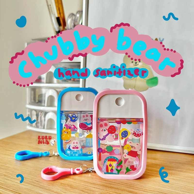 Chubby Bear Hand Sanitizer Set (spray cuci tangan/hand sanitizer spray/gantungan hand sanitizer)