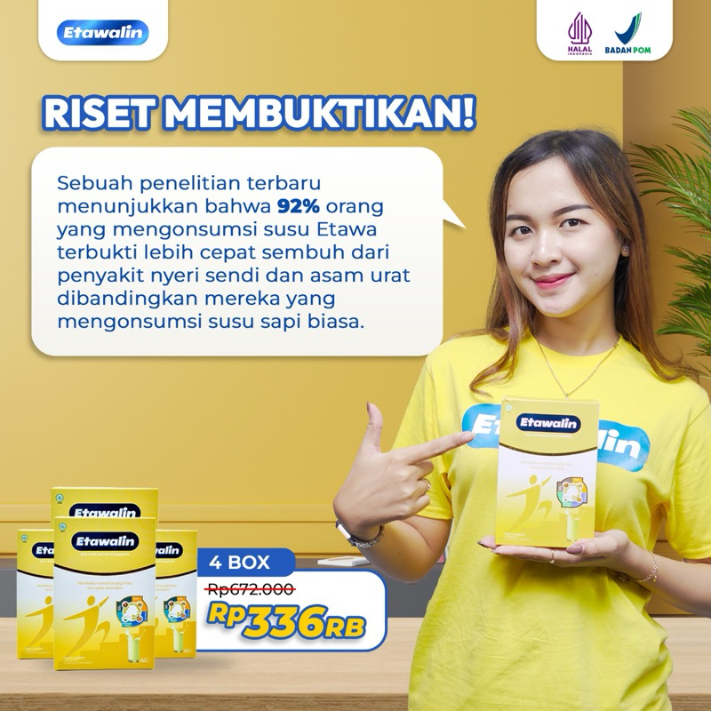 

Etawalin 4 Box Obat Asam Urat Kebas Kesemutan Nyeri Lutut Exp Terbaru