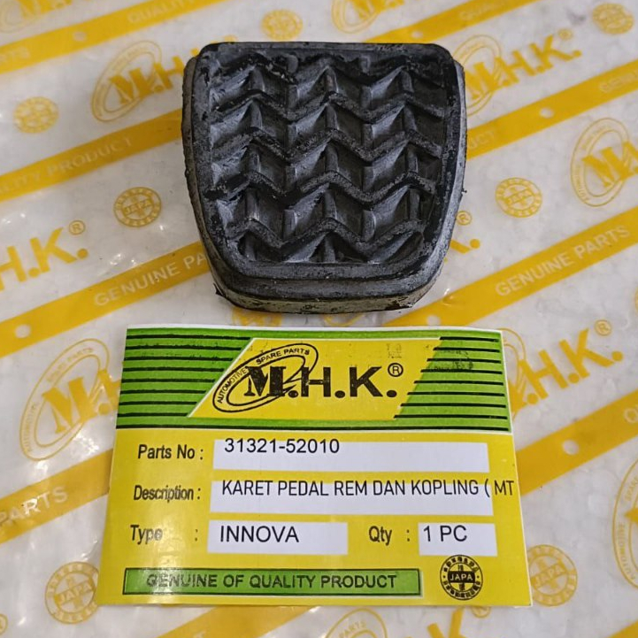 KARET PEDAL REM DAN KOPLING MANUAL MOBIL KIJANG INNOVA TGN40, KUN40