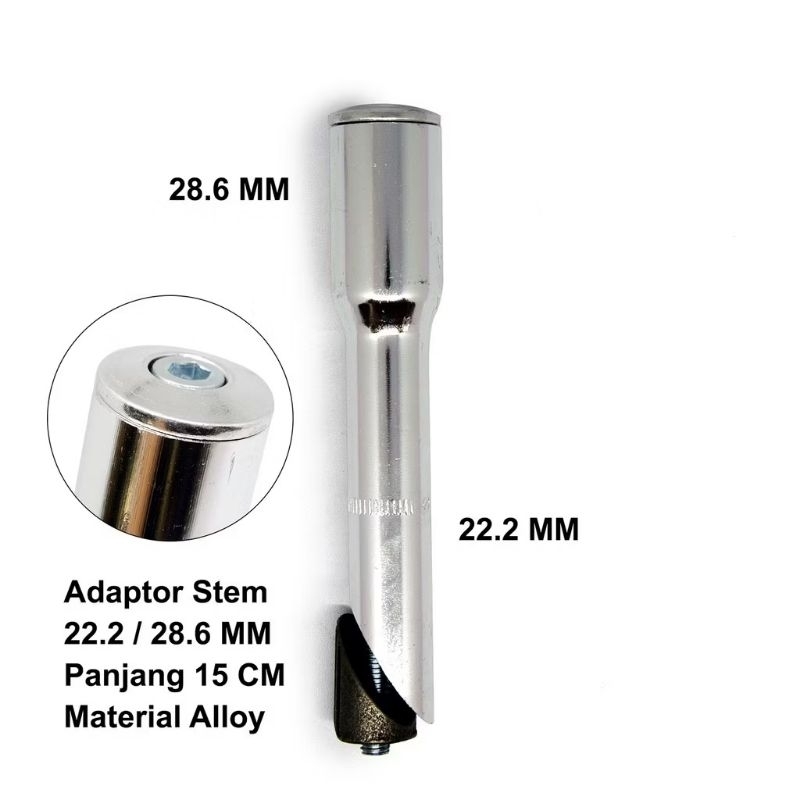 Adapter stang stem fork sepeda commuter bike federal mtb adaptor ancer stem alloy