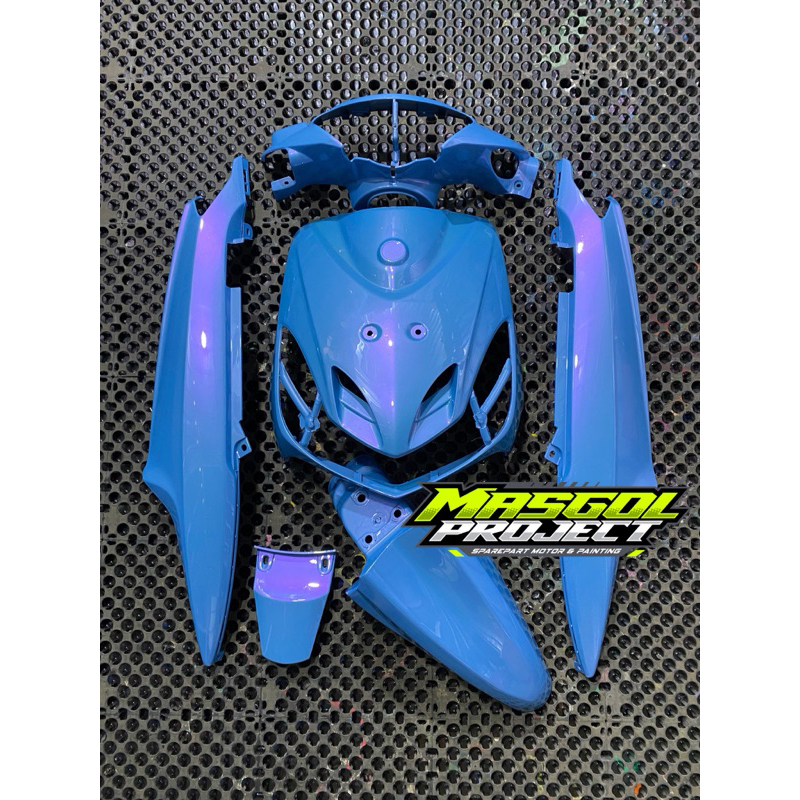 Full body halus Mio smile Biru muda lembayung ungu custom