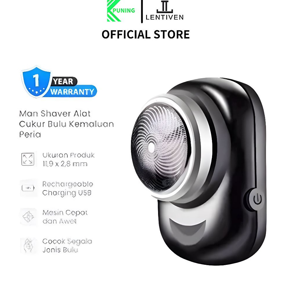 Terbagus PUNING LENTIVEN Alat Cukur Elektrik Shaver cukur jenggot Listrik Portable