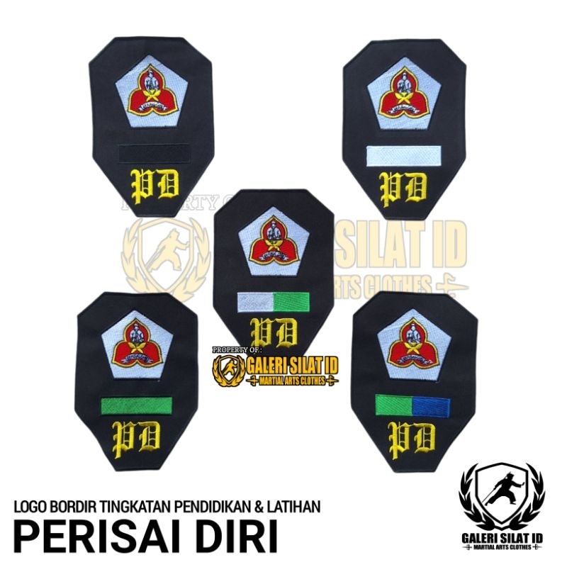Bet Perisai Diri Lengkap - Logo Bordir Tingkatan Silat PD / Perisai Diri - Cakel