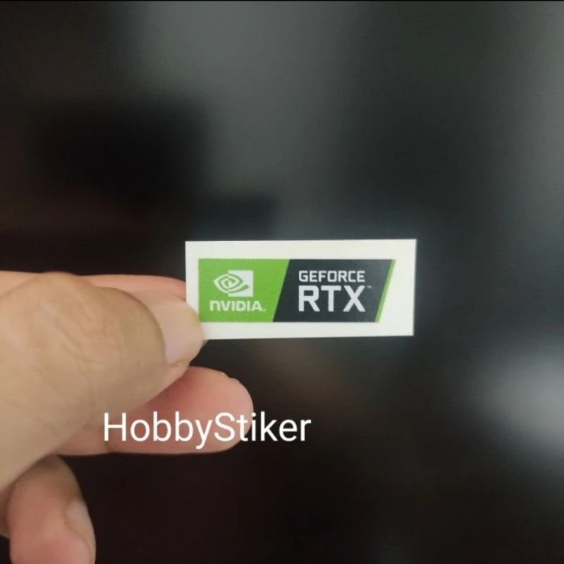 Stiker nvidia rtx custom efek glossy untuk pc laptop