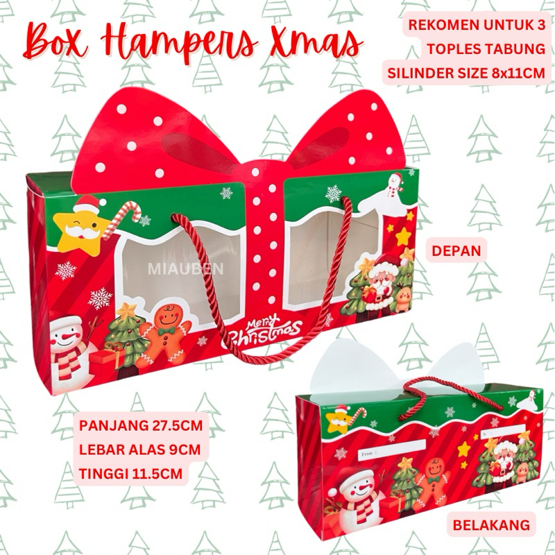 

isi 5 set Box parsel hampers natal xmas 3 toples