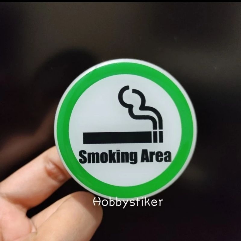 

Stiker smoking area timbul untuk kantor restoran