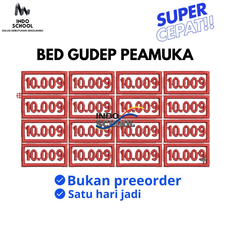 BORDIR NOMER GUDEP PRAMUKA, BEDGE GUDEP CUSTOM, BET NO GUDEP CUSTOM, GUDEP BORDIR TERBAIK