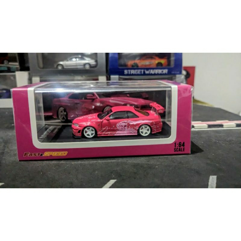 Diecast Fast & Speed Nissan Skyline GTR R34 Suki Livery Segel non Figure