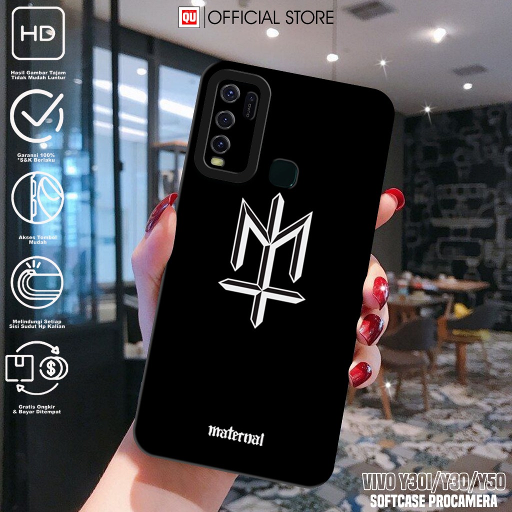 Case VIVO Y30 Y30i Y50 - Casing Hp VIVO Y30i Y30 Y50 Motif MTRNL - Softcase Hp - Silikon Hp Y30