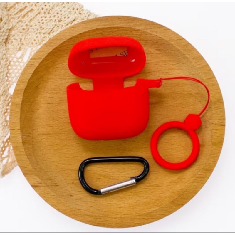 BASEUS E3 Earphone SoftCase / Case / Sarung - Merah