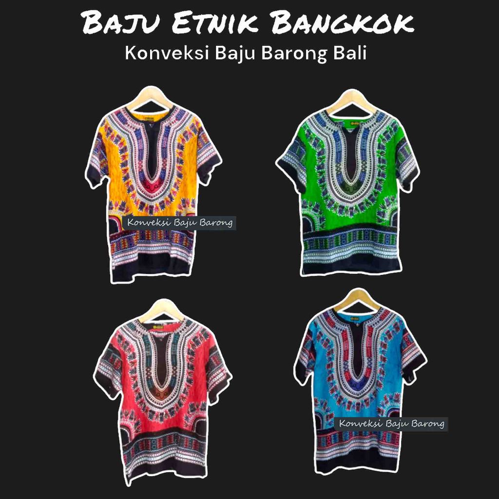 Baju etnik Thailand katun - pria wanita - baju pantai - baju bali - baju santai