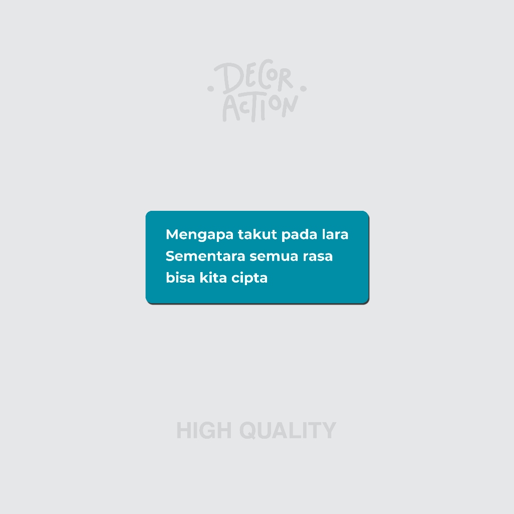 

Sticker Lirik Lagu PT — High Quality Sticker Glossy Waterproof