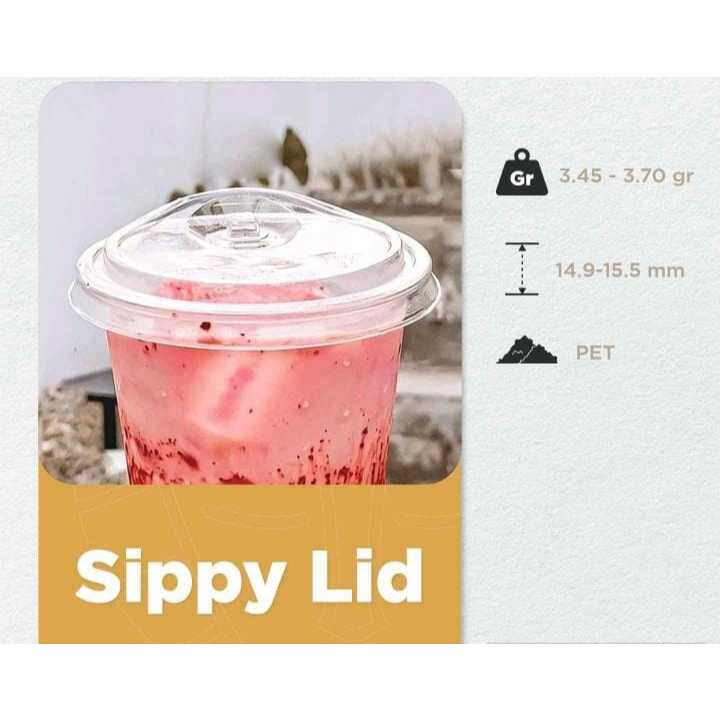 Lid strawless/strawless sippy lid/tutup cup tanpa sedotan.