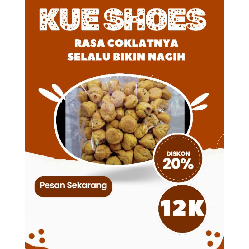 

kue shoes coklat kering