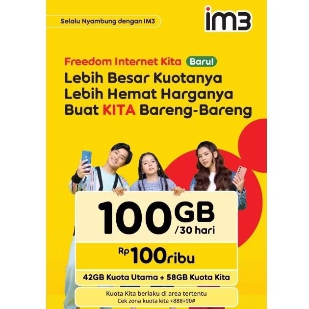 Kartu Perdana SP IM3 Indosat 100gb fresh