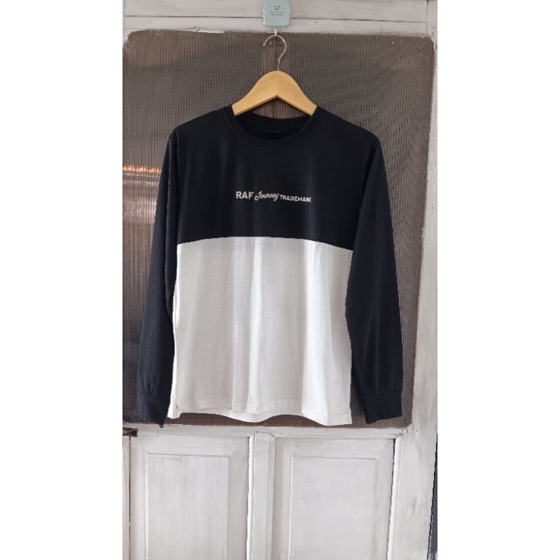 kaos lengan panjang laki laki | kaos panjang pria | kaos monochrome laki laki | atasan pria | atasan