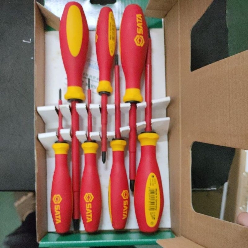 SATA 09301A Obeng Listrik G VDE Set 7 Pcs VDE Insulated Screwdriver Set