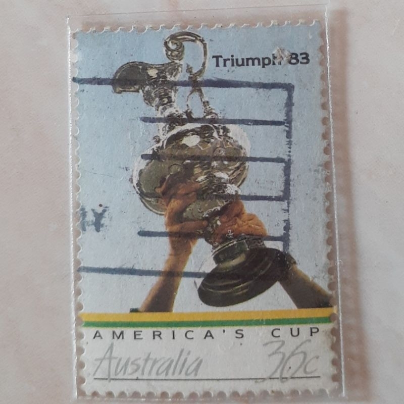 

Perangko Australia America's Cup Triumph (America's Cup Trophy) Tahun 1986