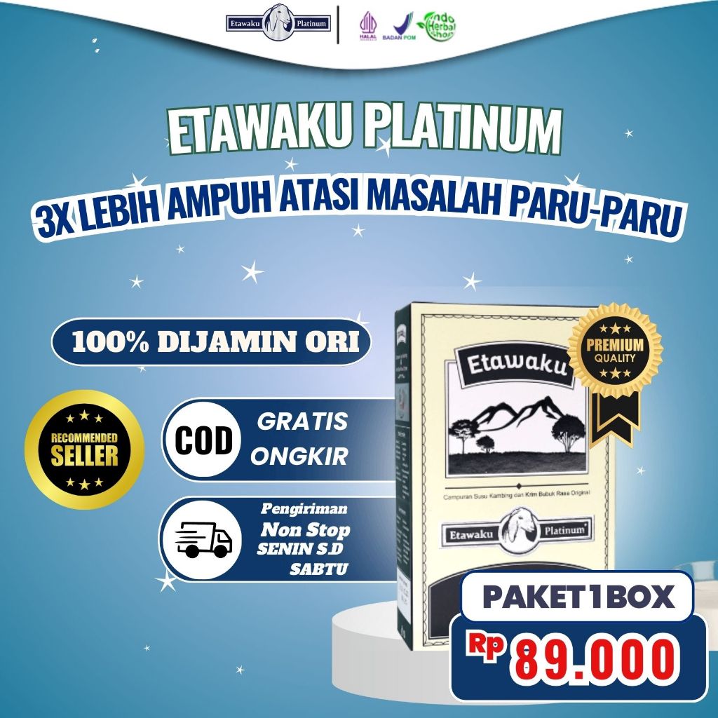 

Etawaku Platinum - Susu Kambing Etawa 3X Lebih Ampuh Atasi Masalah Paru - Paru Original Asli 1 Box